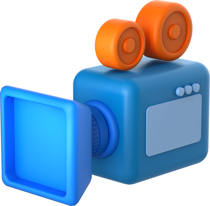 3d icon 3d rendering illustration video camera